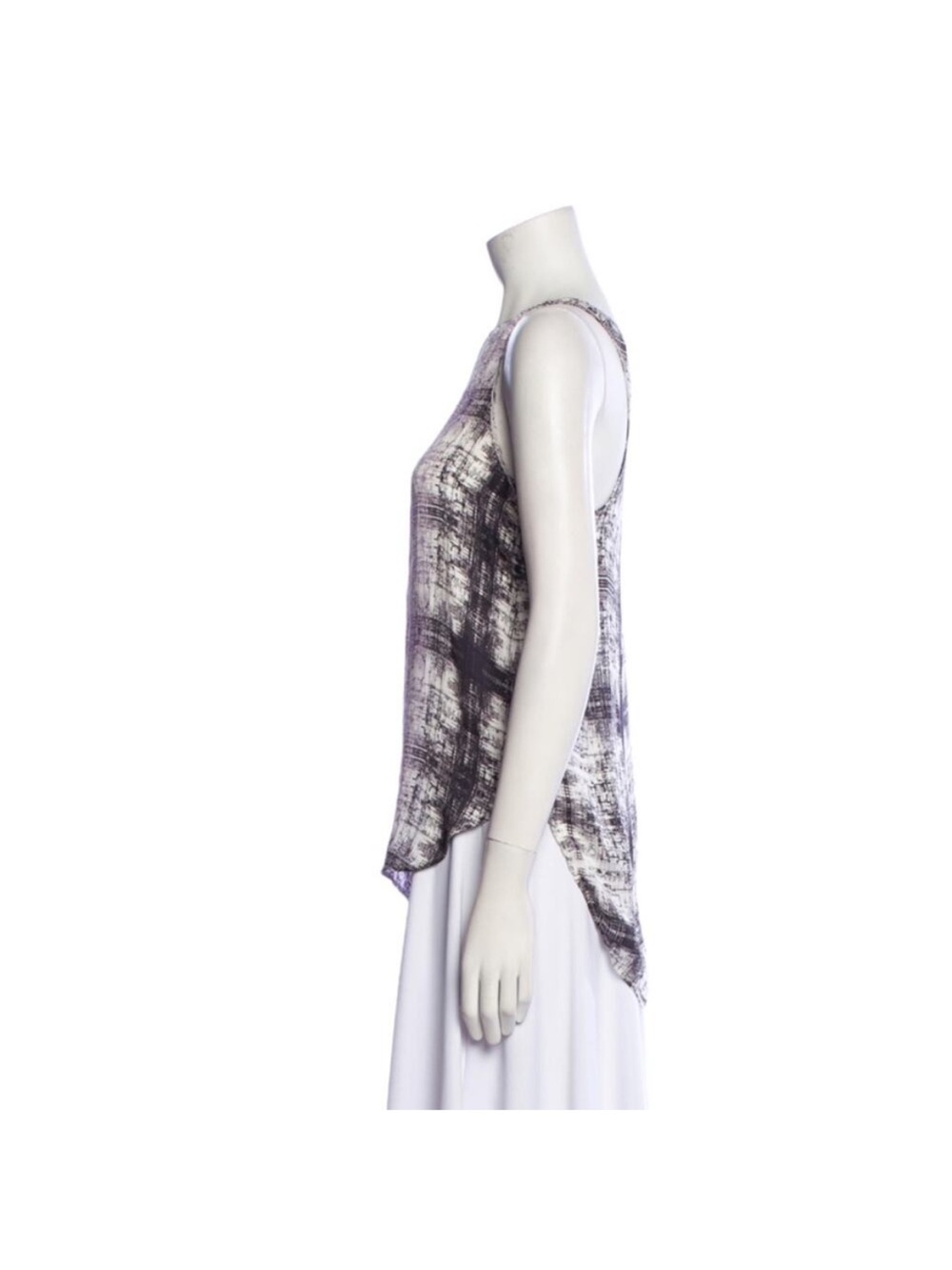 Theysken Theory Animal Print Tank Top in Purple and White